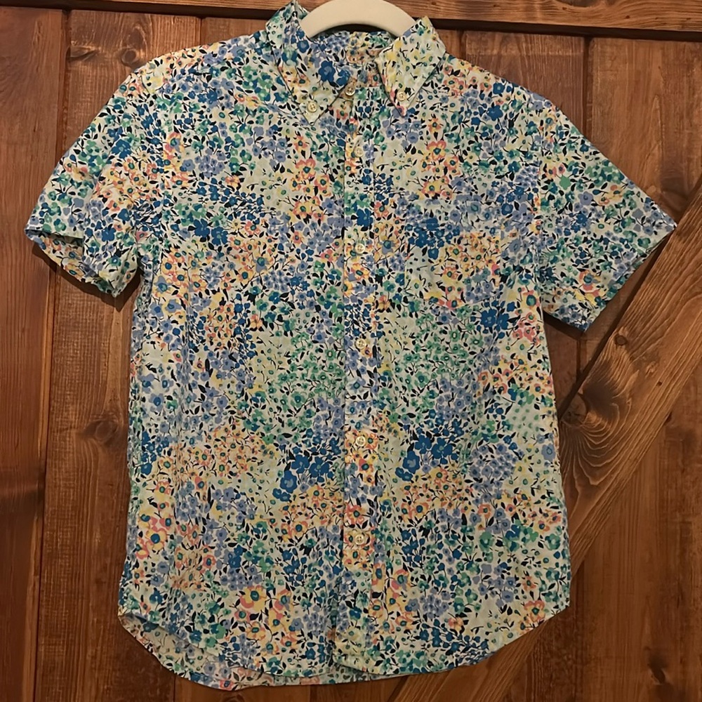 Crewcuts Boys Size 12 Floral Shirt EUC